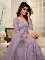 Women Floral Embroidered Regular Thread Work Kurta with Trousers & With Dupatta