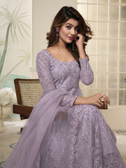 Women Floral Embroidered Regular Thread Work Kurta with Trousers & With Dupatta