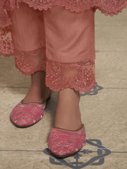 Women Floral Embroidered Regular Thread Work Kurta with Trousers & With Dupatta