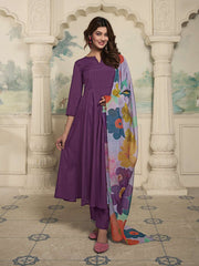 Women Regular Kurta with Trousers & With Dupatta