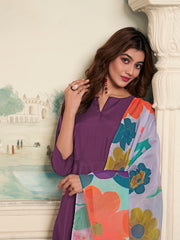Women Regular Kurta with Trousers & With Dupatta