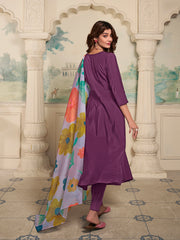 Women Regular Kurta with Trousers & With Dupatta