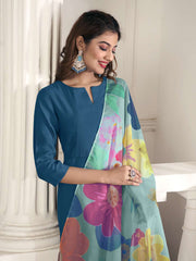 Women Regular Kurta with Trousers & With Dupatta
