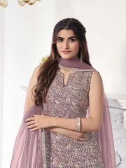 Women Paisley Embroidered Regular Thread Work Kurta with Palazzos & With Dupatta