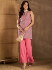 Zari Embroidered Top With Palazzos Co-ords
