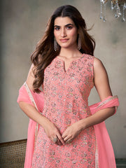 Women Paisley Embroidered Regular Thread Work Kurta with Sharara & With Dupatta