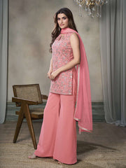 Women Paisley Embroidered Regular Thread Work Kurta with Sharara & With Dupatta