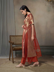 Women Ethnic Motifs Regular Kurta with Trousers & With Dupatta