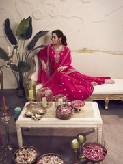 Women Floral Embroidered Regular Kurta with Sharara & With Dupatta