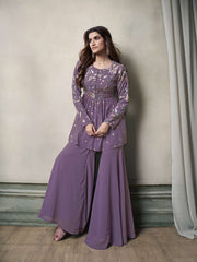 Floral Embroidered Tunic With Palazzo Co-Ord Set