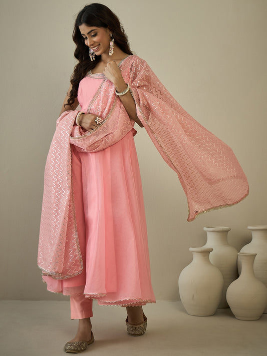 Women Regular Kurta with Trousers & With Dupatta