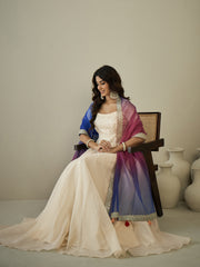 Women Embroidered Thread Work Grandeur & Majestic Artwork Anarkali Kurta