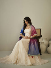 Women Embroidered Thread Work Grandeur & Majestic Artwork Anarkali Kurta