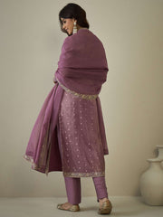 Women Floral Embroidered Regular Kurta with Trousers & With Dupatta
