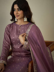 Women Floral Embroidered Regular Kurta with Trousers & With Dupatta