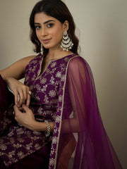 Women Floral Regular Kurta with Sharara & With Dupatta