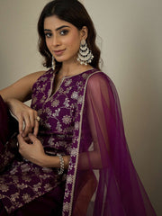 Women Floral Regular Kurta with Sharara & With Dupatta