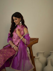 Women Floral Regular Kurta with Trousers & With Dupatta
