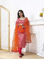 Women Ethnic Motifs Printed Regular Kurta with Trousers & With Dupatta