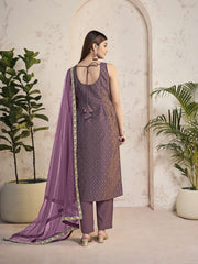 Women Ethnic Motifs Embroidered Regular Kurta with Trousers & With Dupatta