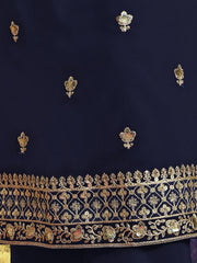 Women Ethnic Motifs Embroidered Regular Sequinned Kurta with Palazzos & With Dupatta