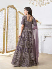 Ethnic Motifs Embroidered Sequinned Anarkali Kurta With Dupatta