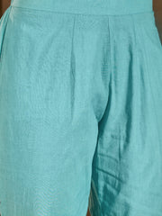 Women Ethnic Motifs Embroidered Tie-Up Neck Mirror Work A-Line Kurta Set