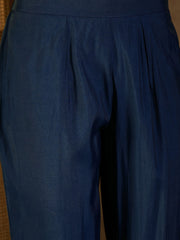 Women Panelled Thread Work Kurta with Trousers