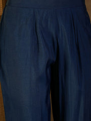 V Neck Kantha Work Kantha Work A-Line Kurta With Trousers