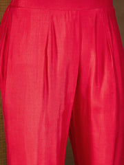 V Neck Thread Work Empire Kurta With Trousers