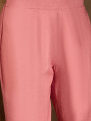 Floral Printed V-Neck A-Line Kurta With Trousers