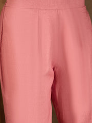 Floral Printed V-Neck A-Line Kurta With Trousers