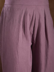 Women Floral Yoke Design Regular Thread Work Kurta with Trousers & With Dupatta