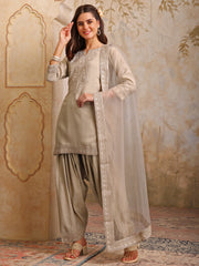 Women Paisley Yoke Design Regular Kurta with Patiala & With Dupatta