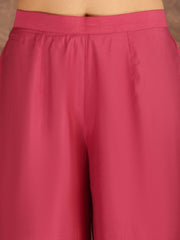 Women Floral Yoke Design Regular Kurta with Palazzos & With Dupatta