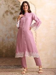 Women Ethnic Thread Embroidered A-Line Kurta Set