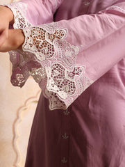 Women Ethnic Thread Embroidered A-Line Kurta Set