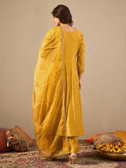 Women Floral Printed Kurta with Palazzo & Dupatta