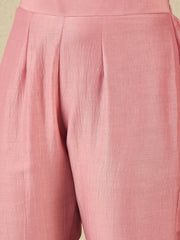 Women Floral Embroidered Anarkali Kurta with Trousers & Dupatta