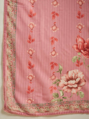 Women Floral Embroidered Anarkali Kurta with Trousers & Dupatta