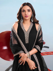 Women Floral Yoke Design Regular Kurta with Trousers & With Dupatta