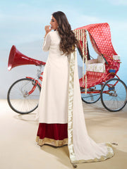Women Ethnic Motifs Embroidered Kurta with Palazzo & Dupatta