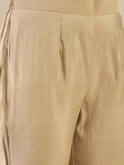 Women Floral Embroidered Round Neck Thread Work Kurta with Trousers & Dupatta