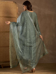 Women Floral Embroidered Kurta with Trousers & Dupatta