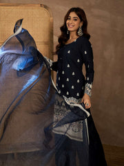 Women Floral Embroidered Kurta with Palazzo & Dupatta