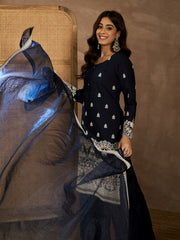 Women Floral Embroidered Kurta with Palazzo & Dupatta