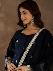 Women Floral Embroidered Kurta with Palazzo & Dupatta