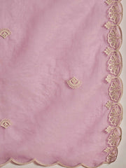 Floral Embroidered Thread Work Kurta With Patiala & Dupatta
