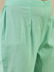 Floral Embroidered Chikankari Anarkali Kurta With Trousers & Dupatta