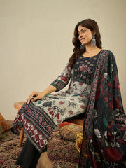 Women Ethnic Motifs Printed Sequinned Pure Cotton Kurta & Trousers With Dupatta